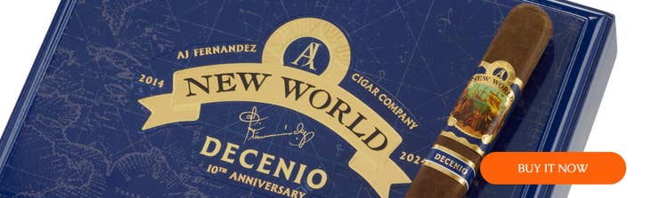 cigar advisor top new cigars august 18 2025 buy aj fernandez new world decenio at famous smoke shop